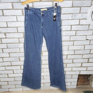 NWT Agave Nectar Women's Mid-Rise Blue Wide Leg Jeans Size 28